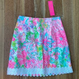NWT Lilly Pulitzer Floral Izzy Skirt Size 00